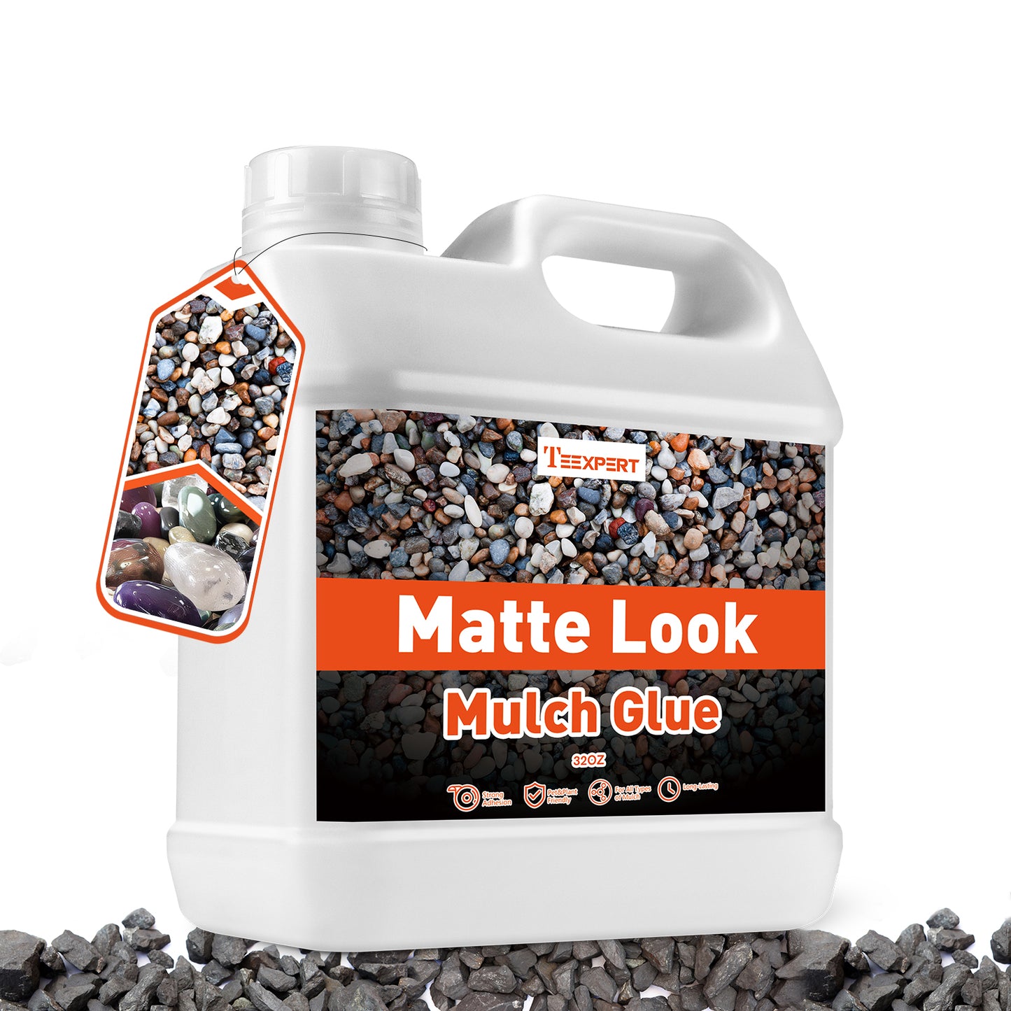 Teexpert Matte Look Rock Glue - Rock Glue for Landscaping