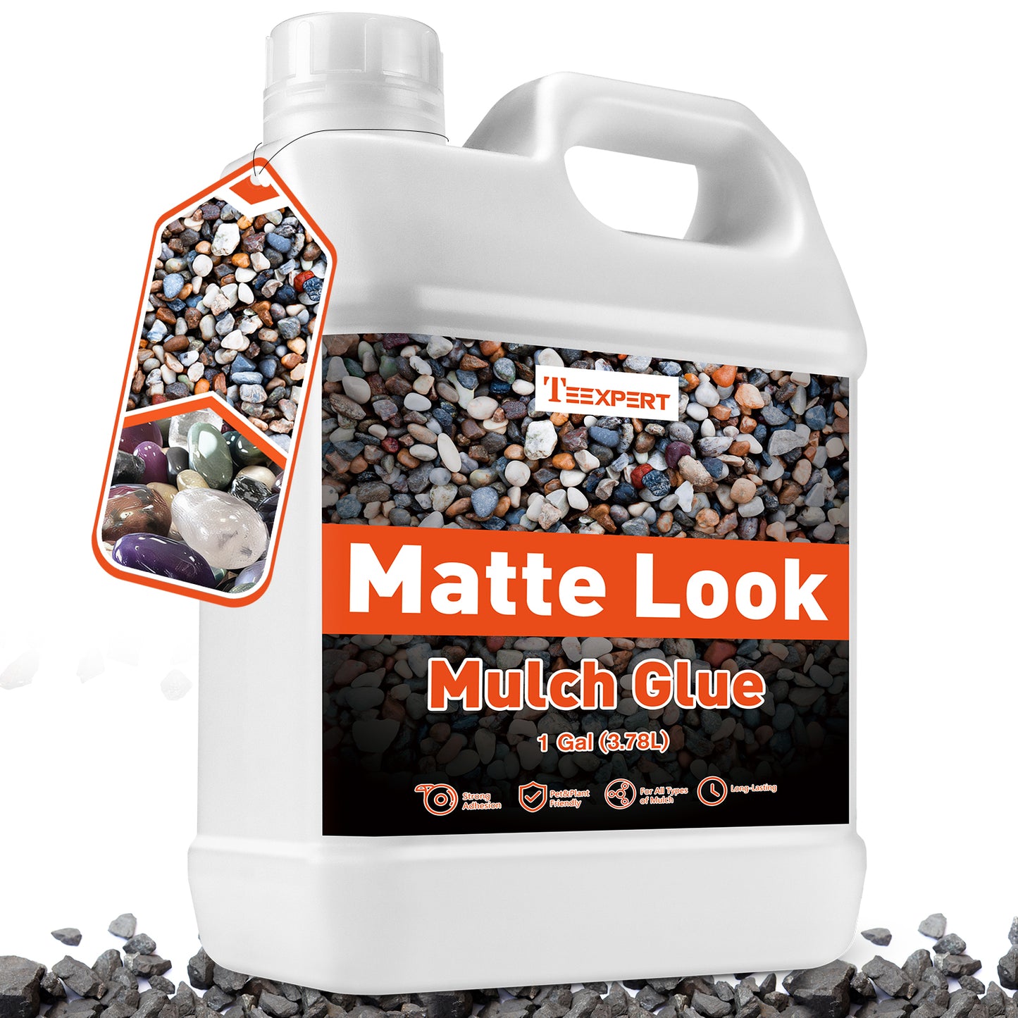 Teexpert Matte Look Rock Glue - Rock Glue for Landscaping