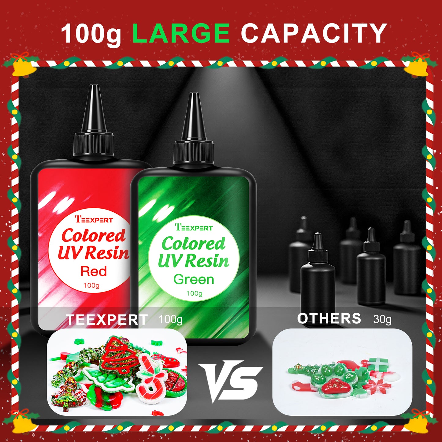 Teexpert UV Resin - Opaque Red & Green  - 200g