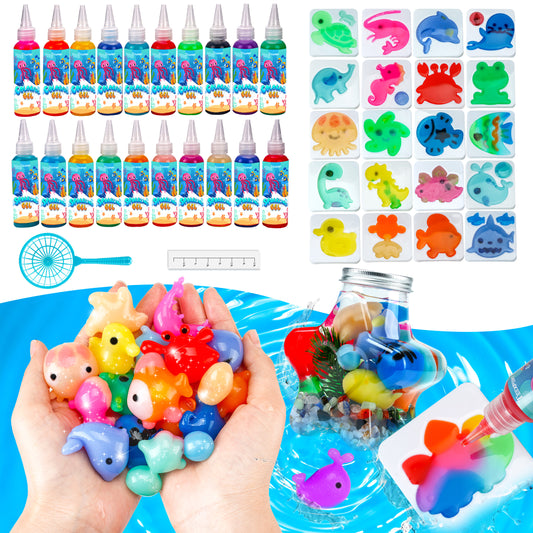 Teexpert Water Elf Toy Kit - 20 Colors - Magic Aqua Fairy Water Gel Kit for Kids