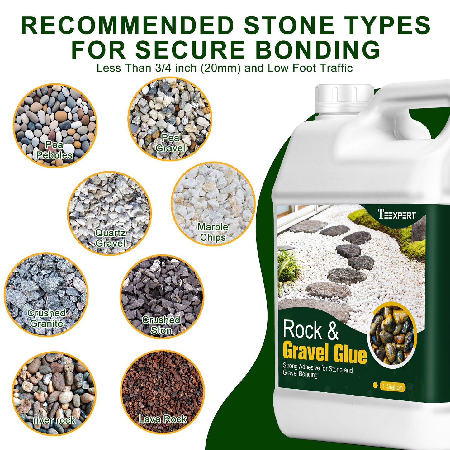 Teexpert Rock Glue - Rock Glue for Landscaping