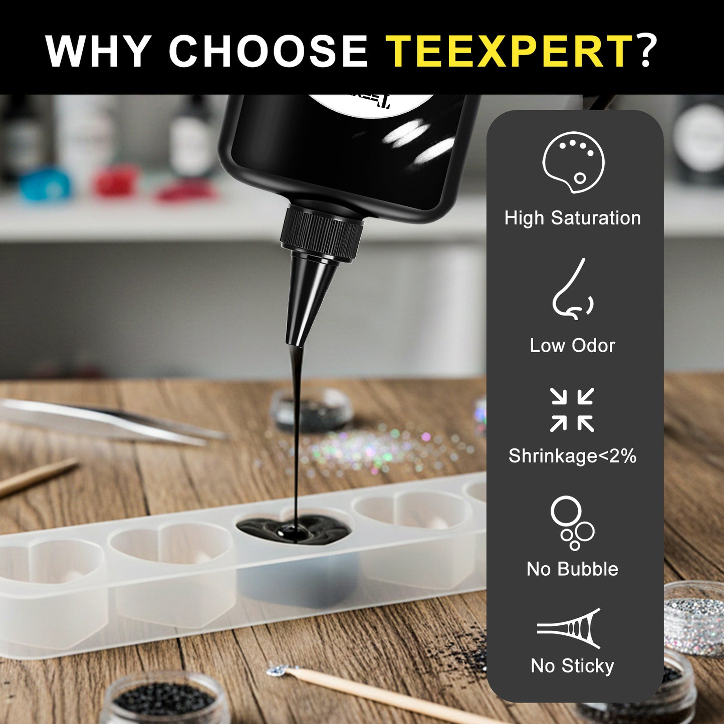 Teexpert UV Resin - Black - 200g