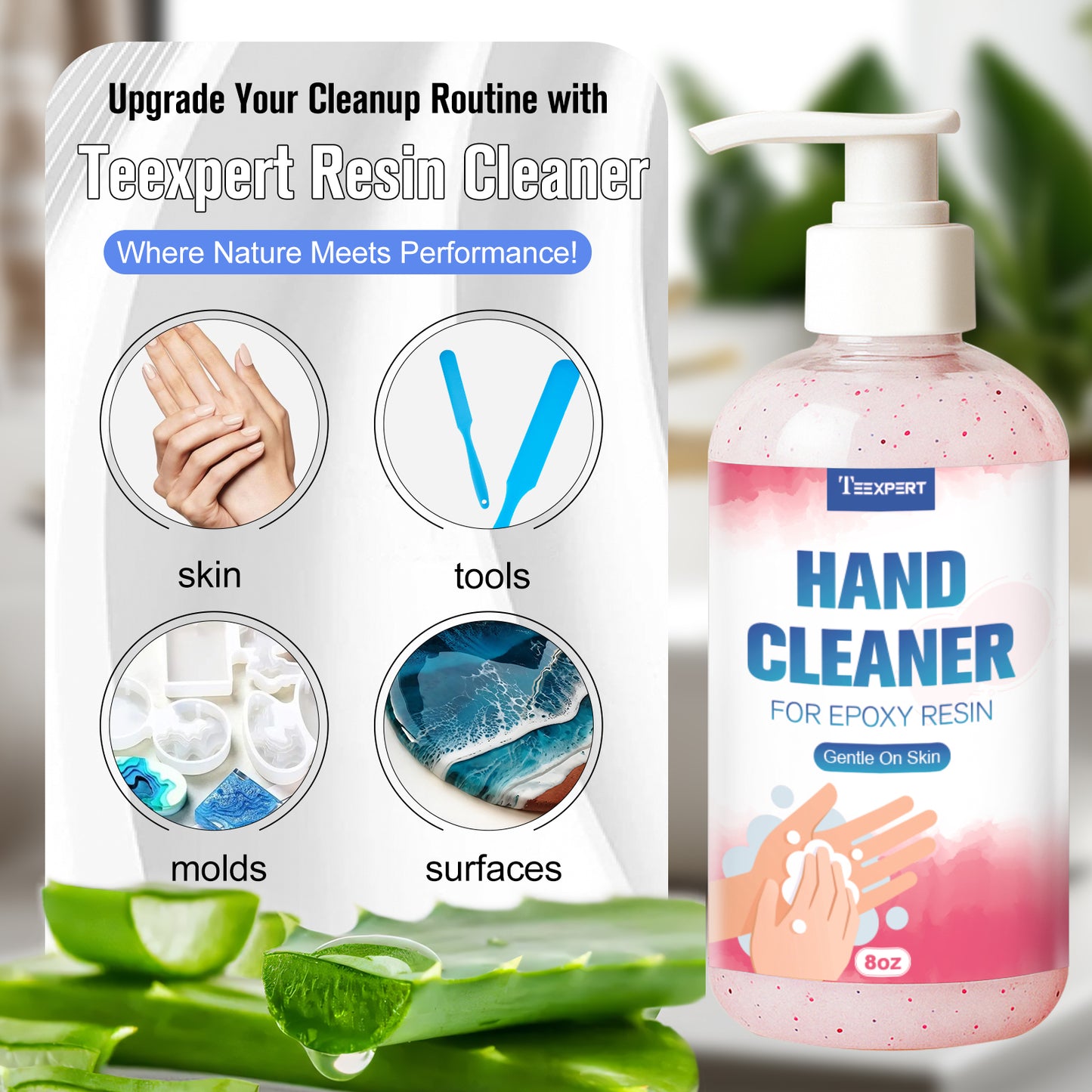 Teexpert Resin Remover Gel Hand Cleaner - 8 OZ