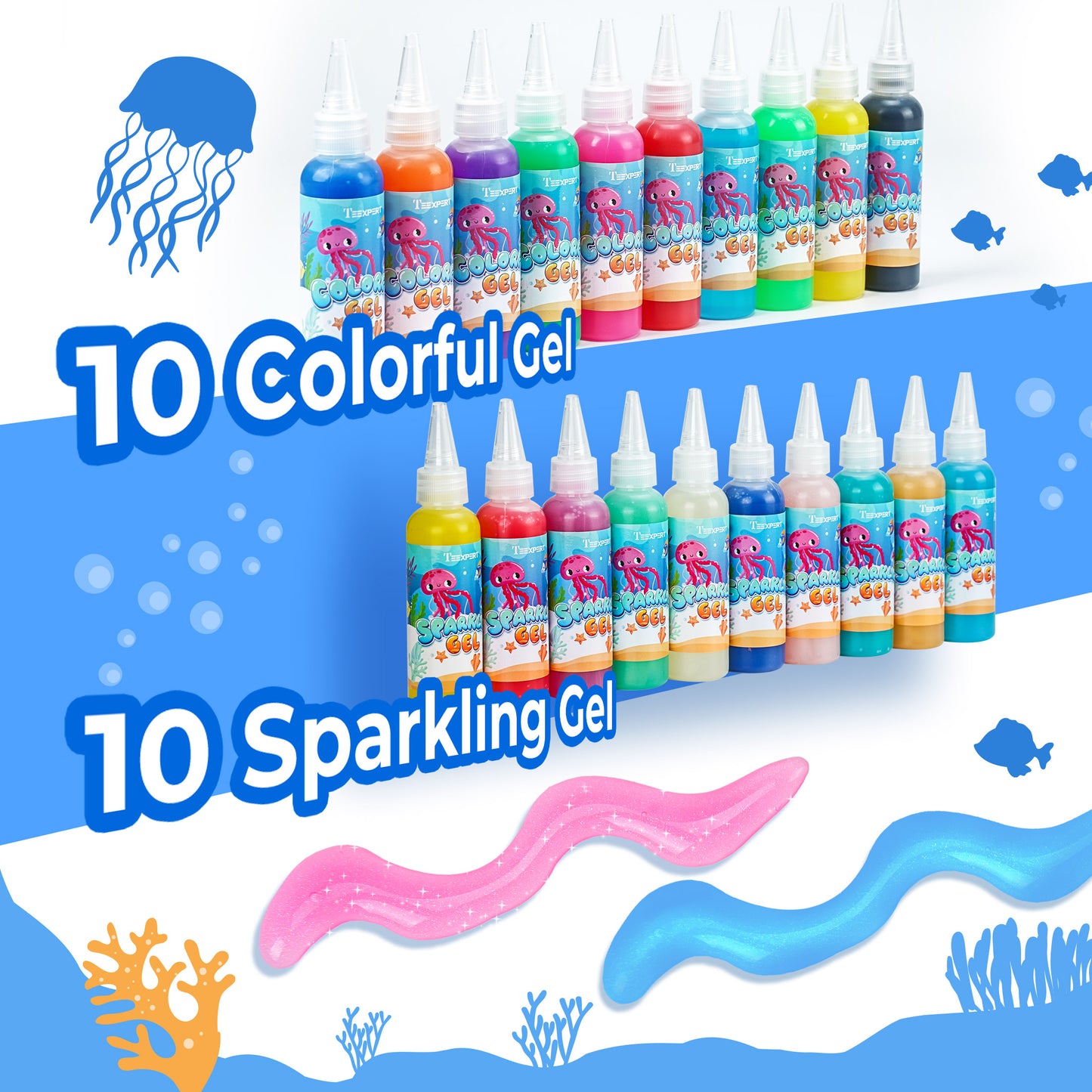 Teexpert Water Elf Toy Kit - Magic Aqua Fairy Water Gel Kit for Kids