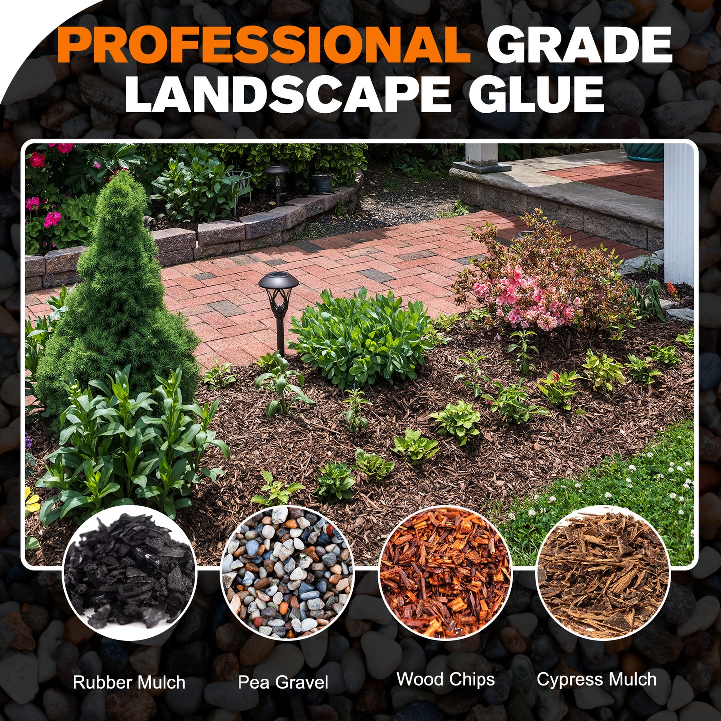 Teexpert Matte Look Rock Glue - Rock Glue for Landscaping