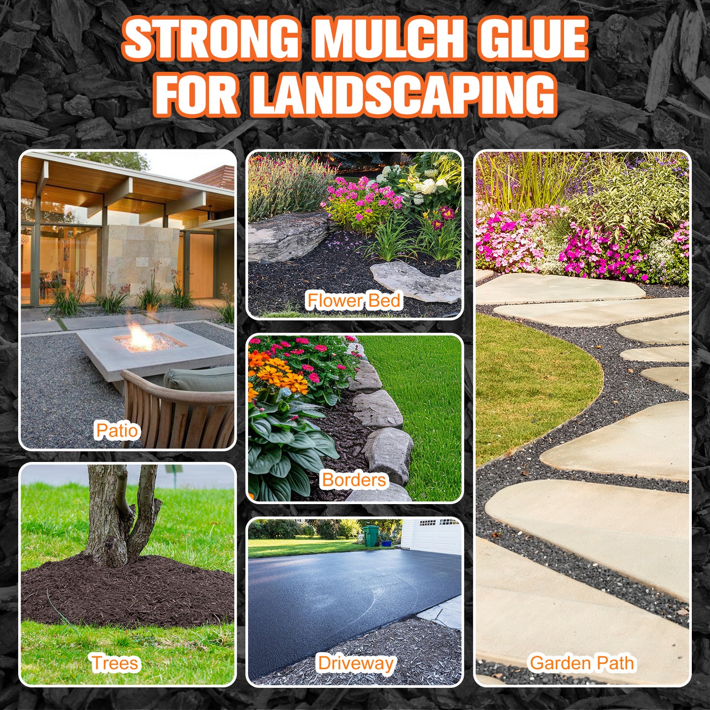 Teexpert Mulch Glue - Mulch Glue for Landscaping