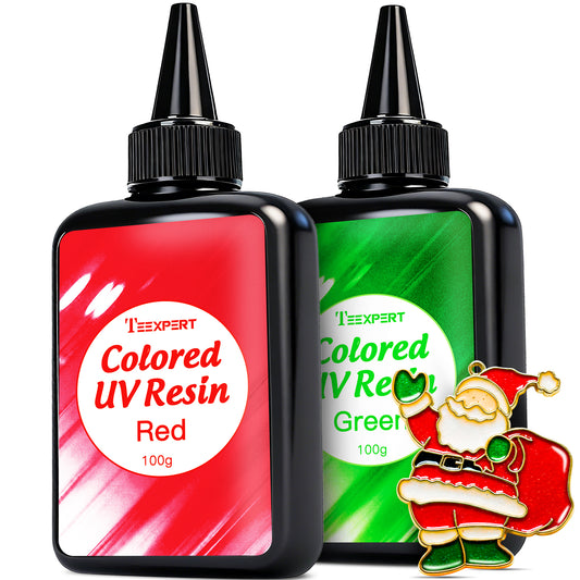 Teexpert UV Resin - Opaque Red & Green  - 200g