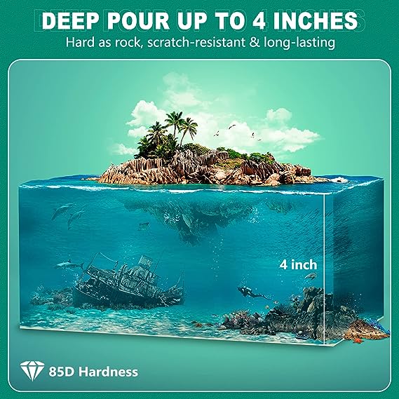 Teexpert Deep Pour Epoxy Resin - 3 gallon- 2:1 Mix ratio deep casting resin