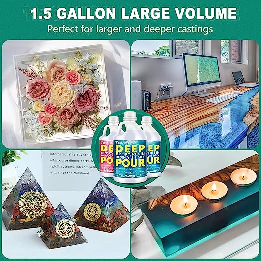 Teexpert Deep Pour Epoxy Resin - 2:1 Mix ratio deep casting resin