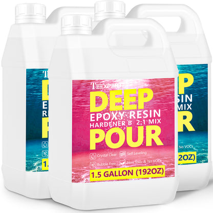 Teexpert Deep Pour Epoxy Resin - 2:1 Mix ratio deep casting resin