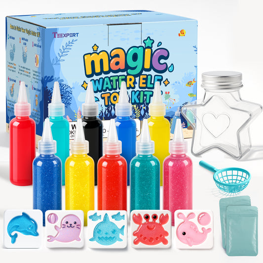 Teexpert Water Elf Toy Kit - 10 Colors - Magic Aqua Fairy Water Gel Kit for Kids