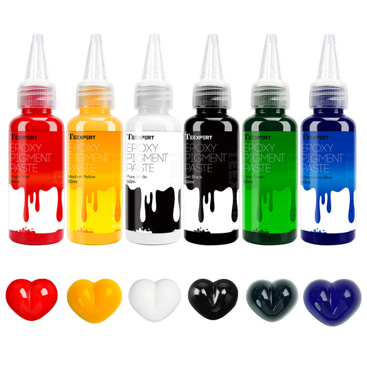 Teexpert Epoxy Pigment Paste Set - 6 Colors - each bottle 50ml