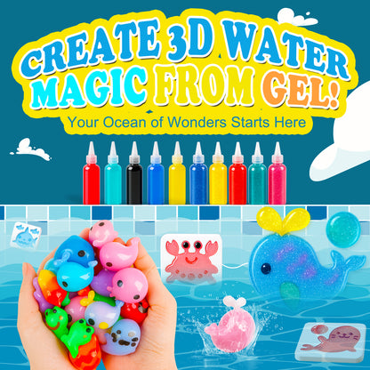Teexpert Water Elf Toy Kit - 10 Colors - Magic Aqua Fairy Water Gel Kit for Kids