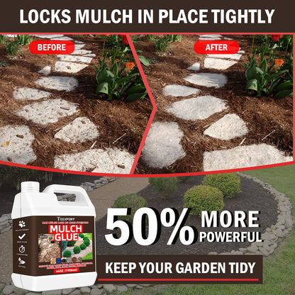 Teexpert Mulch Glue - 1 Gallon Mulch Glue for Landscaping (50% More Powerful)