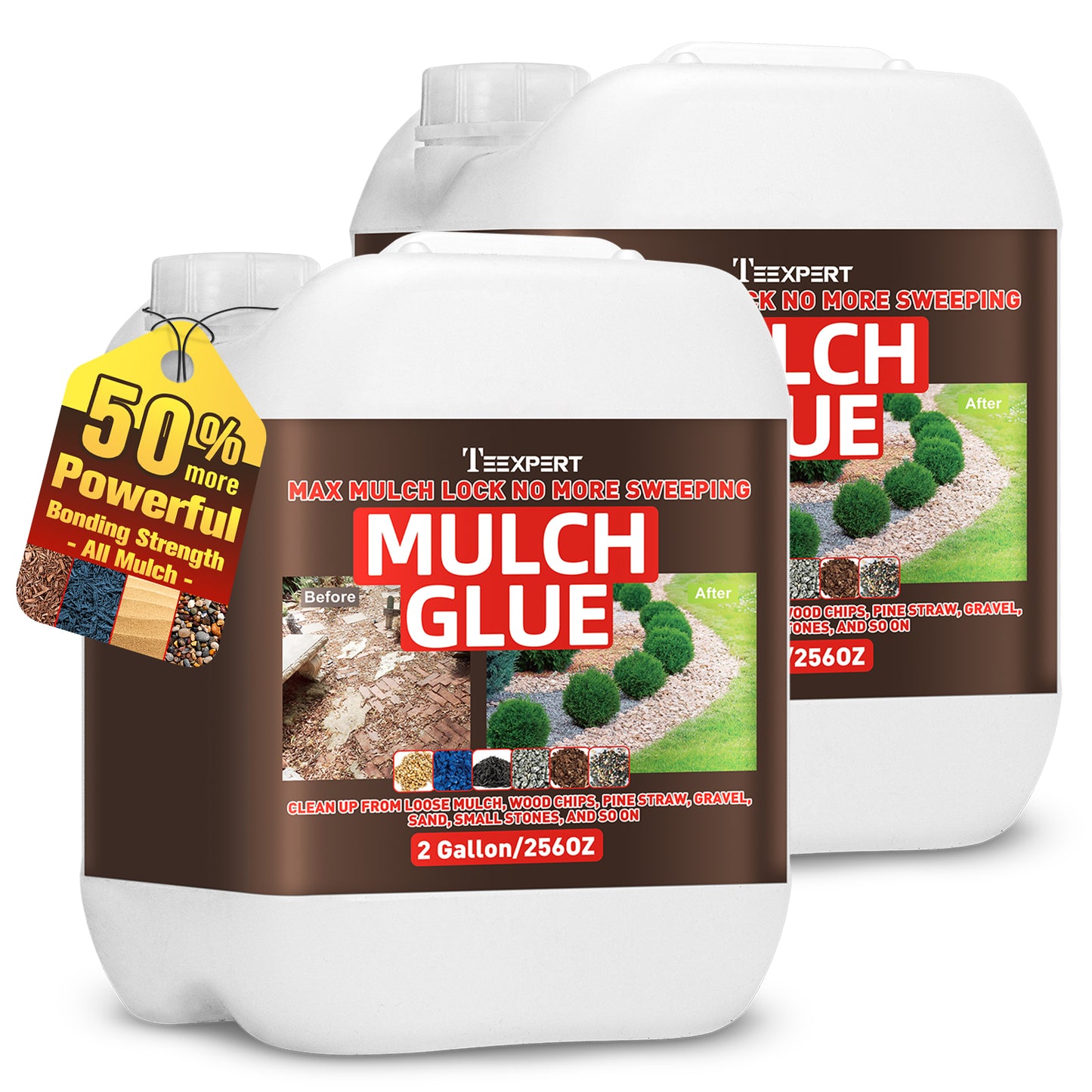 Teexpert Mulch Glue - 4 Gallon Mulch Glue for Landscaping (50% More Powerful)