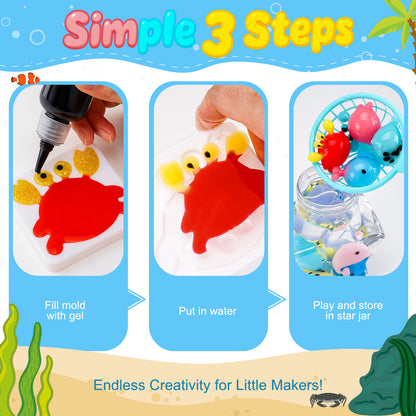 Teexpert Water Elf Toy Kit - 10 Colors - Magic Aqua Fairy Water Gel Kit for Kids