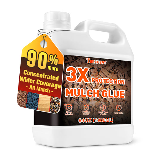 Teexpert Mulch Glue - 64oz Strong Mulch Glue (90% Upgraded Concentrated)