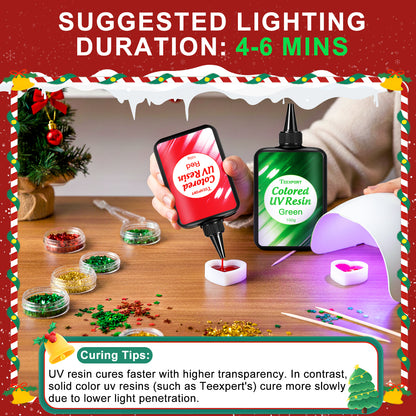 Teexpert UV Resin - Opaque Red & Green  - 200g