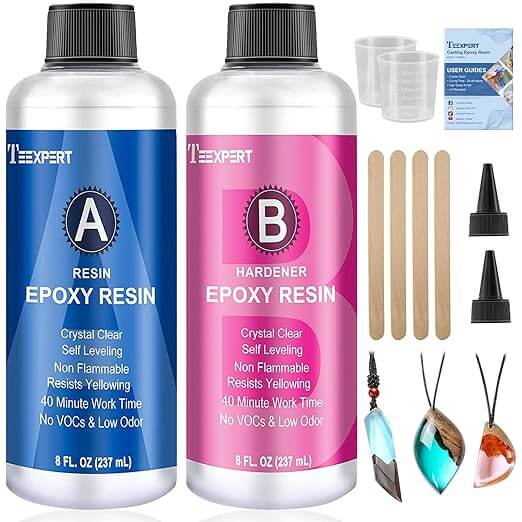 Crystal Clear Epoxy Resin Kit 32oz – No Yellowing, No Bubbles – USA Made