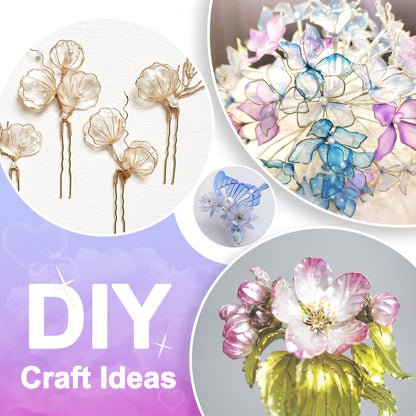 Teexpert UV Dip Resin for Wire Flowers Kit - 100g -  with Winding Rods