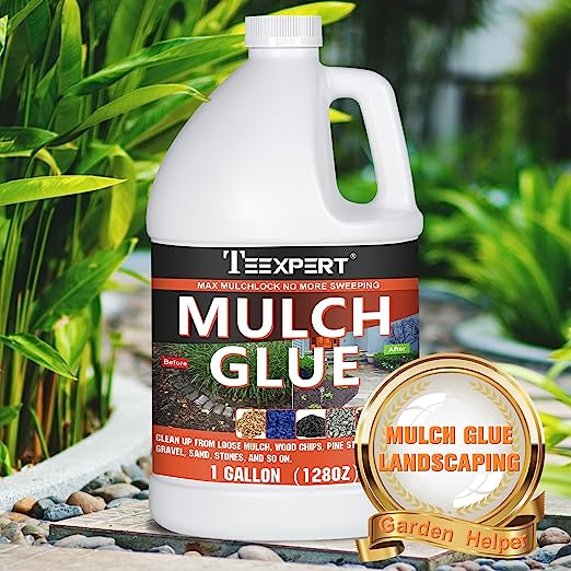 $10/mo - Finance Teexpert Mulch Glue-1 Gallon/4 Litre Mulch Glue for  Landscaping, Ready to Use Mulch Glue Stabilizer High Strength Landscape  Adhesive Lock Non-Toxic Resin Binder for Gravel, Stones, Mulch & Bark