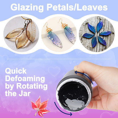 Crystal Clear UV resin with Petal Mold - 31ft Wires 2 Pcs  - 5 Petal Mold