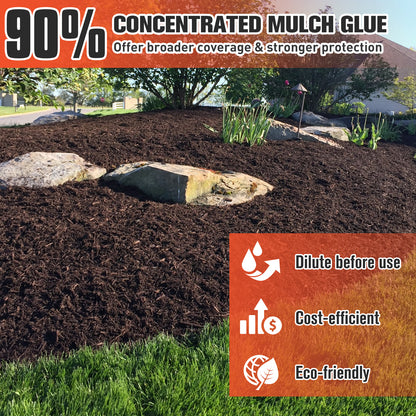 Teexpert Mulch Glue - 64oz Strong Mulch Glue (90% Upgraded Concentrated)