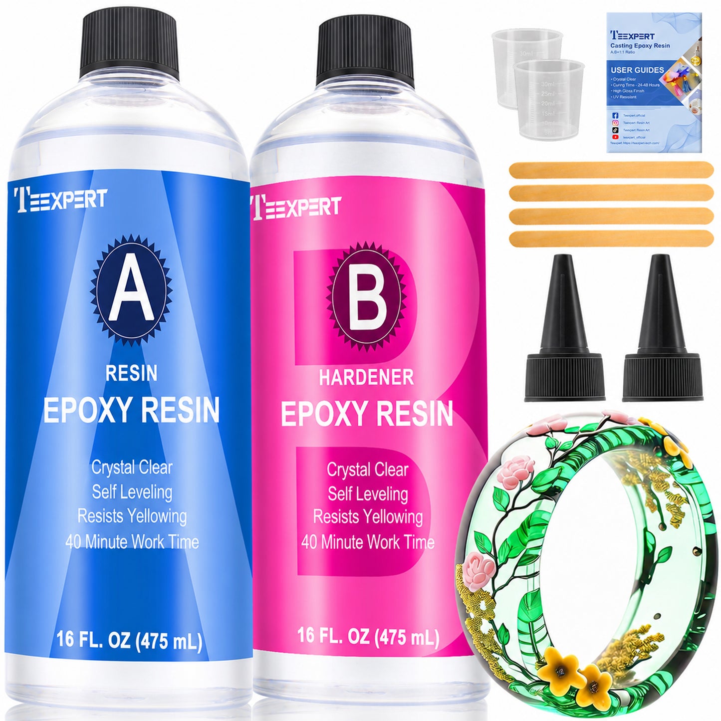 Teexpert Classic Epoxy Resin - Casting and Coating Resin - 16oz/32oz/64oz