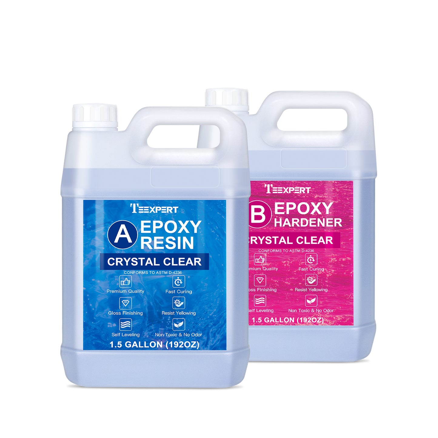 Teexpert Crystal Clear Epoxy Resin -3 Gallon casting and coating resin