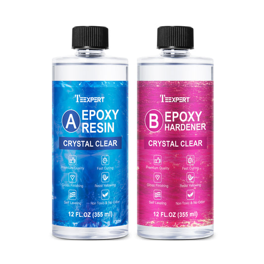 Teexpert Crystal Clear Epoxy Resin -24oz casting and coating resin