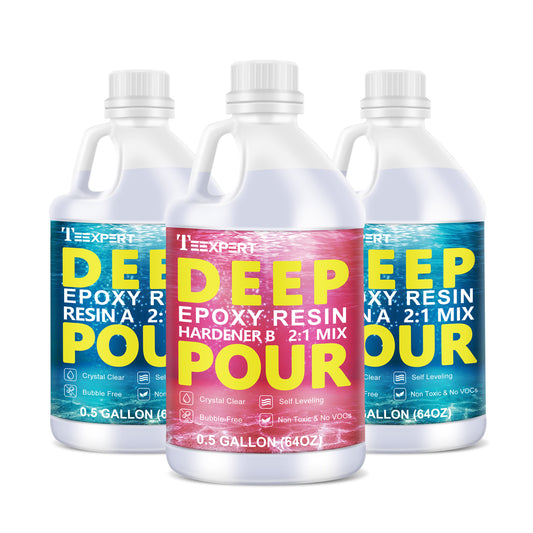 Teexpert Deep Pour Epoxy Resin - 1.5 gallon- 2:1 Mix ratio deep casting resin