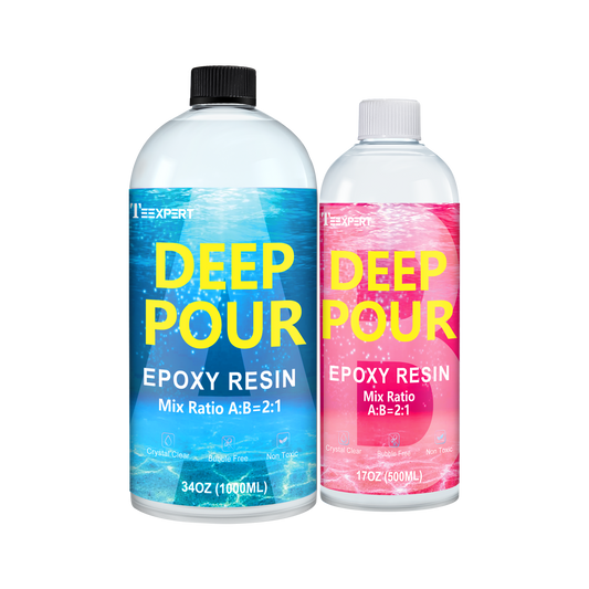 Teexpert Deep Pour Epoxy Resin - 51 oz - 2:1 Mix ratio deep casting resin