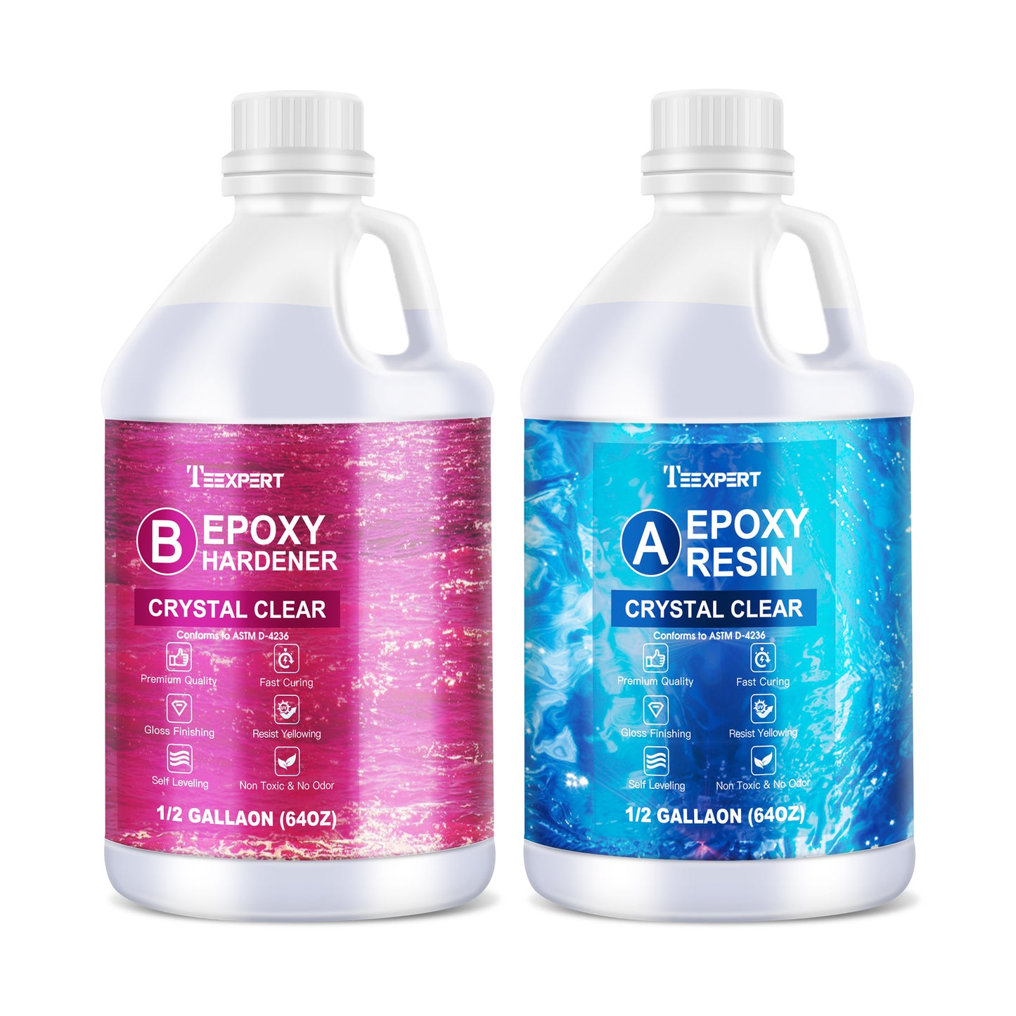 Teexpert Crystal Clear Epoxy Resin -1 gallon casting and coating resin