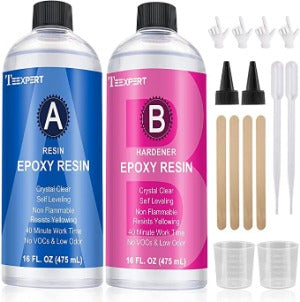 Teexpert Classic Epoxy Resin - 16OZ casting and coating resin